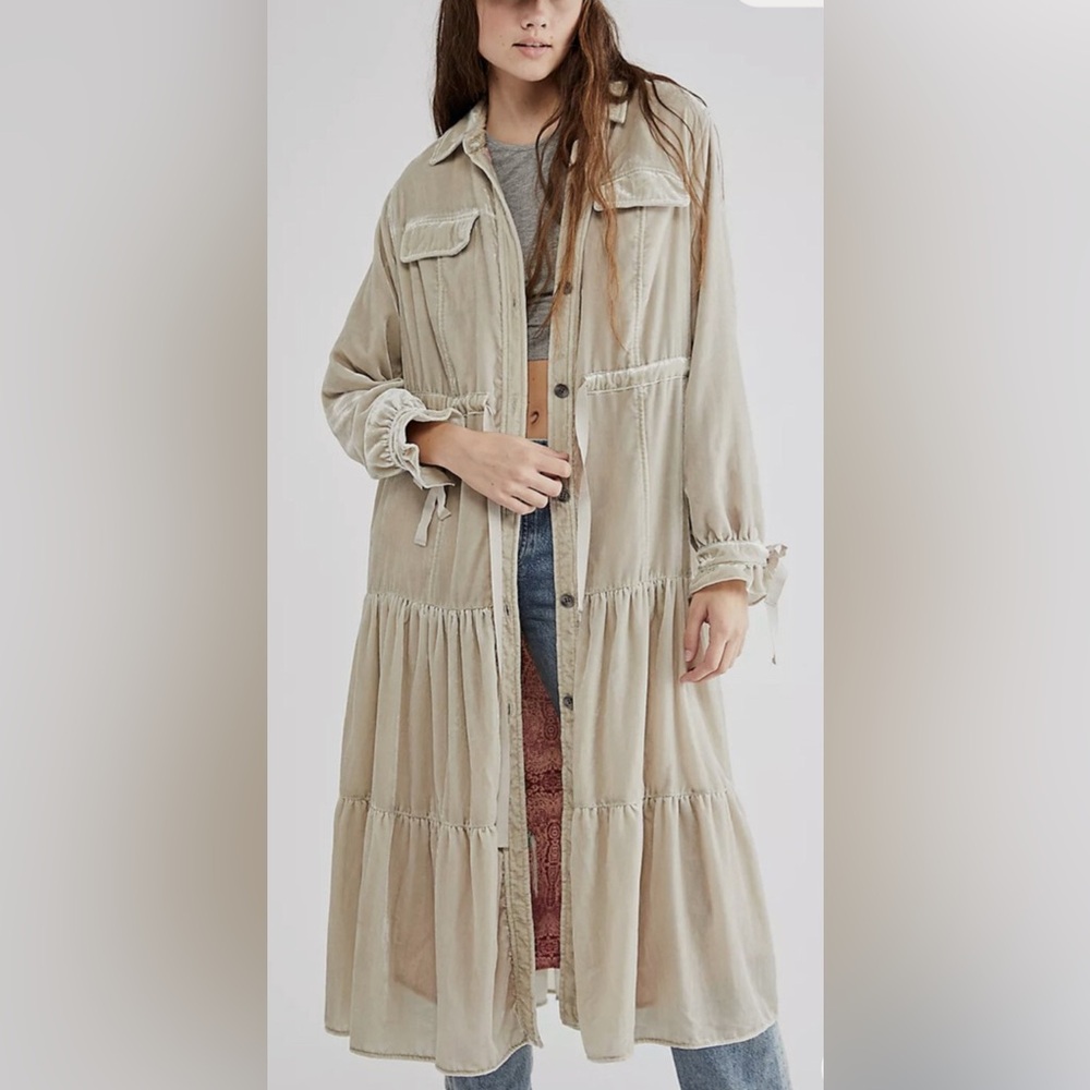 Free People Cream Duster